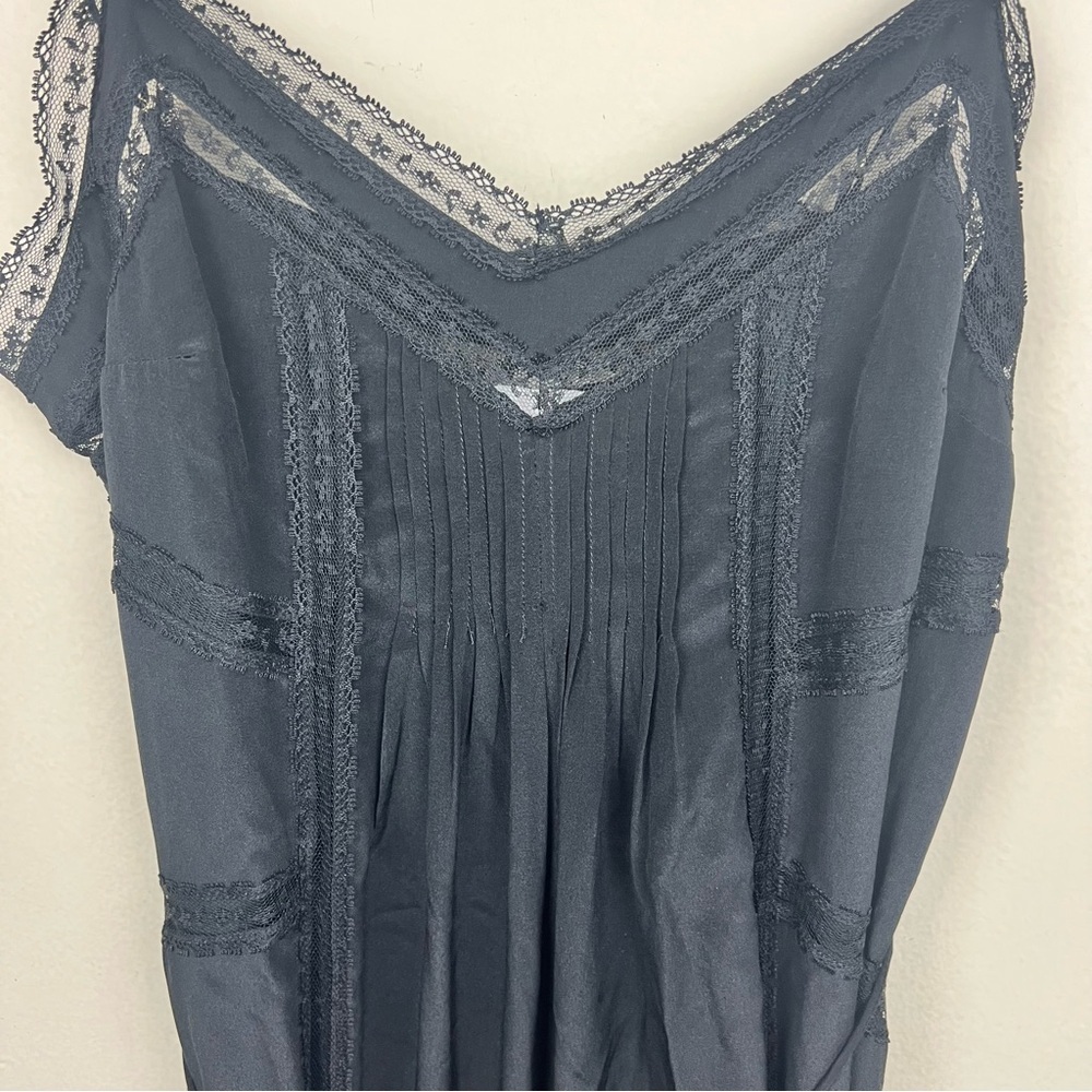 ZIMMERMANN Pintuck Jumpsuit In Black 0 Wide Leg Silk Lace - Picture 4 of 8